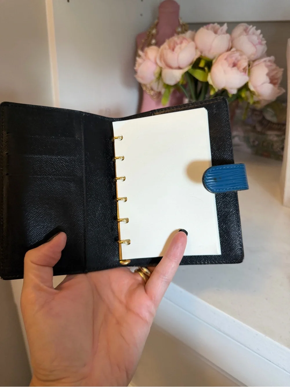 Louis Vuitton Blue Epi Leather Agenda Planner
